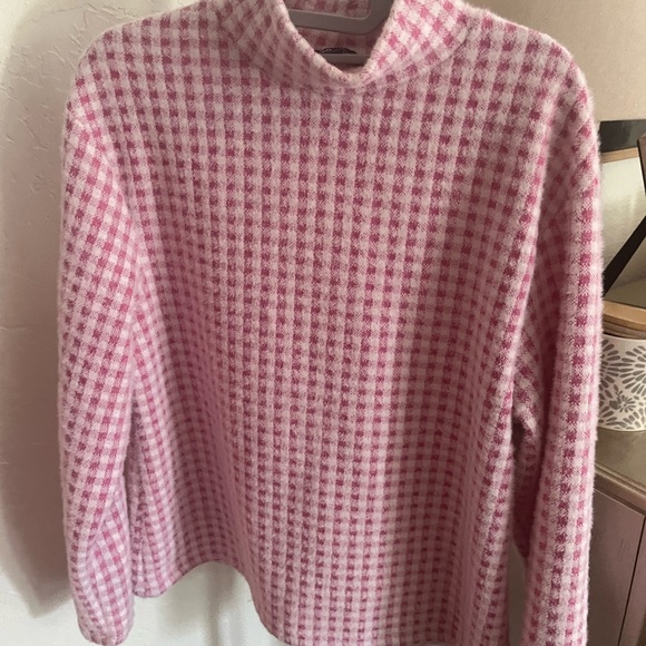 Zara houndstooth turtleneck sweater - Picture 2 of 3